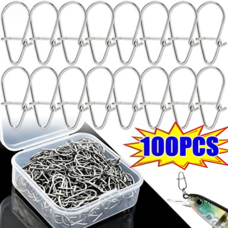 Fishing Lure Accessories - 100 SZT. Stalowe Agrafki Wędkarskie z