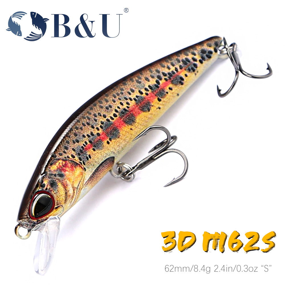 B&U 62mm 8.4g Tonące woblery M – Fishing Lure Jerkbait recenzja i cena
